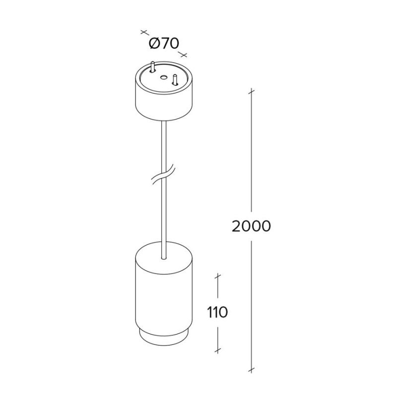 PROPILEI SOSPENSIONE SINGOLA IN GESSO CON ANELLO IN ALLUMINIO 4 COLORI LAMPADINA ATTACCO GU10 MODERNA