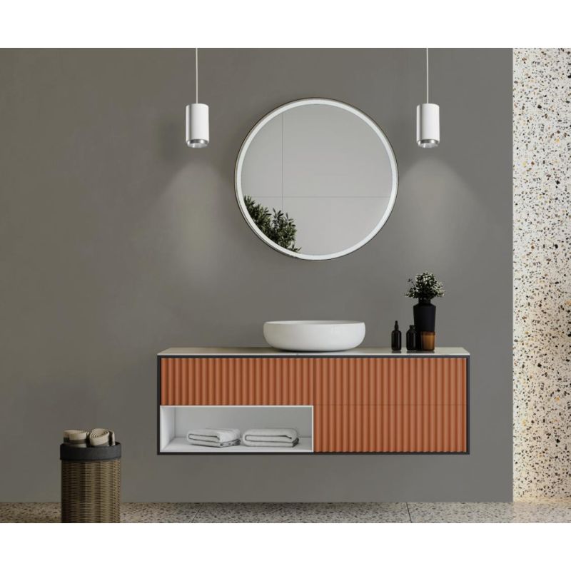 PROPILEI SOSPENSIONE SINGOLA IN GESSO CON ANELLO IN ALLUMINIO DI 2 COLORI LAMPADINA ATTACCO GU10
