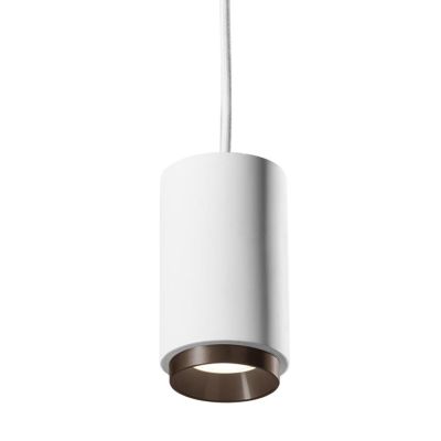 PROPILEI SOSPENSIONE SINGOLA IN GESSO CON ANELLO IN ALLUMINIO DI 2 COLORI LAMPADINA ATTACCO GU10