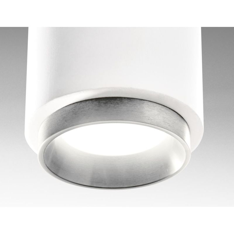PROPILEI SOSPENSIONE SINGOLA IN GESSO CON ANELLO IN ALLUMINIO DI 2 COLORI LAMPADINA ATTACCO GU10