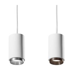 PROPILEI SOSPENSIONE SINGOLA IN GESSO CON ANELLO IN ALLUMINIO DI 2 COLORI LAMPADINA ATTACCO GU10