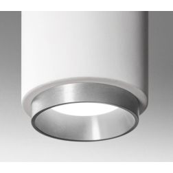 PROPILEI PLAFONIERA A CILINDRO IN GESSO CON ANELLO IN ALLUMINIO DI 2 COLORI LAMPADINA ATTACCO GU10 2