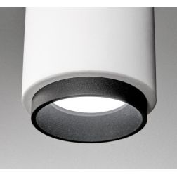 PROPILEI PLAFONIERA A CILINDRO IN GESSO CON ANELLO IN ALLUMINIO DI 4 COLORI LAMPADINA ATTACCO GU10 2