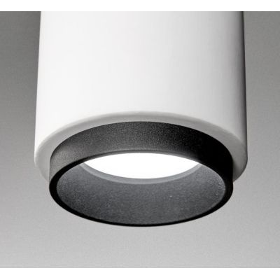 PROPILEI PLAFONIERA A CILINDRO IN GESSO CON ANELLO IN ALLUMINIO DI 4 COLORI LAMPADINA ATTACCO GU10