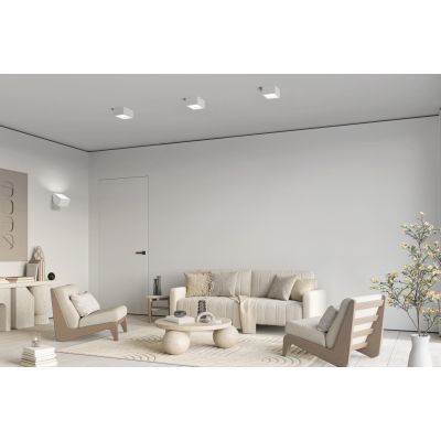 NASSO PLAFONIERA CUBO QUADRATA IN GESSO E ALLUMINIO 4 COLORI LAMPADINA ATTACCO GX53