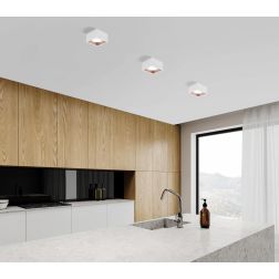 NASSO PLAFONIERA CUBO QUADRATA IN GESSO E ALLUMINIO 4 COLORI LAMPADINA ATTACCO GX53 2