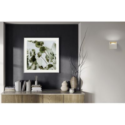 NASSO APPLIQUE CUBO IN GESSO E ALLUMINIO DI 4 COLORI LAMPADINA ATTACCO GX53 MODERNA