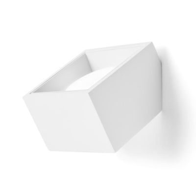 NASSO APPLIQUE CUBO IN GESSO E ALLUMINIO DI 4 COLORI LAMPADINA ATTACCO GX53 MODERNA