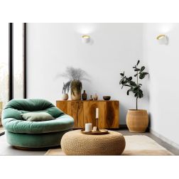 NASSO APPLIQUE ROTONDA IN GESSO E ALLUMINIO DI 4 COLORI LAMPADINA ATTACCO GX53 MODERNA 2