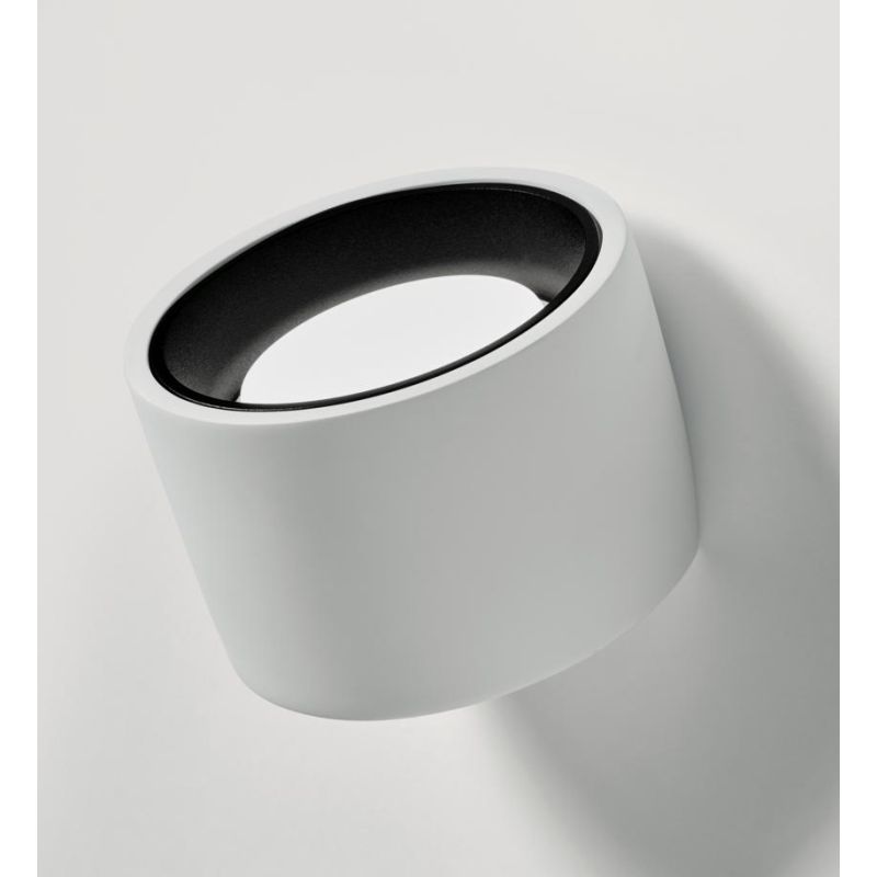 NASSO APPLIQUE ROTONDA IN GESSO E ALLUMINIO DI 4 COLORI LAMPADINA ATTACCO GX53 MODERNA