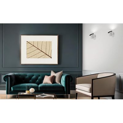 NASSO APPLIQUE ROTONDA IN GESSO E ALLUMINIO DI 4 COLORI LAMPADINA ATTACCO GX53 MODERNA