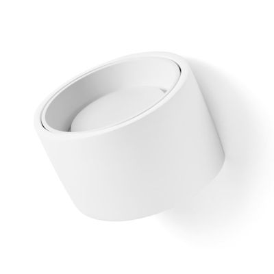 NASSO APPLIQUE ROTONDA IN GESSO E ALLUMINIO DI 4 COLORI LAMPADINA ATTACCO GX53 MODERNA