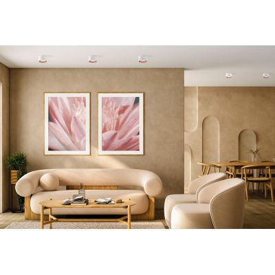 NASSO PLAFONIERA ROTONDA IN GESSO E ALLUMINIO DI 4 COLORI LAMPADINA ATTACCO GX53 MODERNA