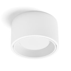 NASSO PLAFONIERA ROTONDA IN GESSO E ALLUMINIO DI 4 COLORI LAMPADINA ATTACCO GX53 MODERNA