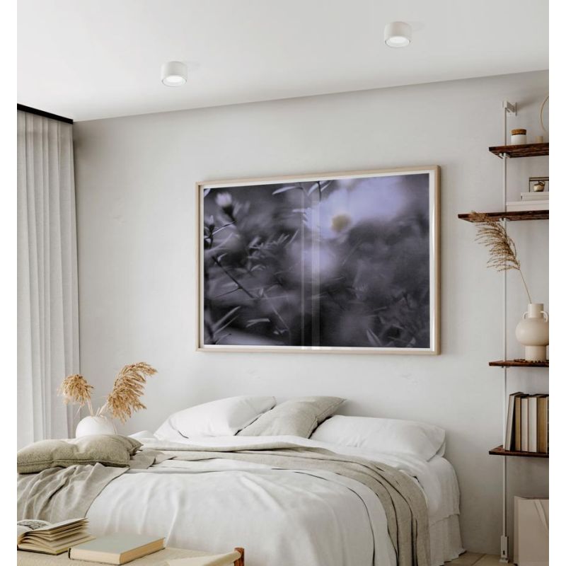 NASSO PLAFONIERA ROTONDA IN GESSO E ALLUMINIO DI 4 COLORI LAMPADINA ATTACCO GX53 MODERNA