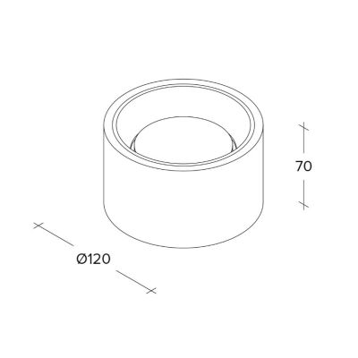 NASSO PLAFONIERA ROTONDA IN GESSO E ALLUMINIO DI 4 COLORI LAMPADINA ATTACCO GX53 MODERNA