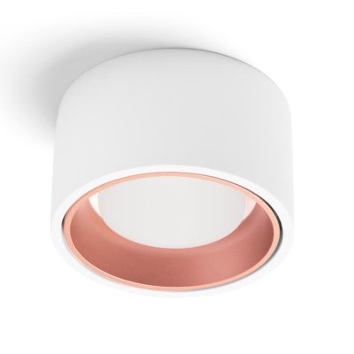 NASSO PLAFONIERA ROTONDA IN GESSO E ALLUMINIO DI 4 COLORI LAMPADINA ATTACCO GX53 MODERNA