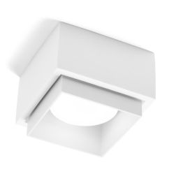 SYME PLAFONIERA QUADRATA IN GESSO CON CORNICE IN ALLUMINIO DI 4 COLORI LAMPADINA ATTACCO GX53 MODERNA