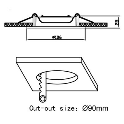 FARETTO DA INCASSO ROTONDO D8,5 CM BIANCO O NERO GHIERA ORIENTABILE CON LAMPADINA GU10 CRISTALENSI LAMPADINE - Cristalensi Shop