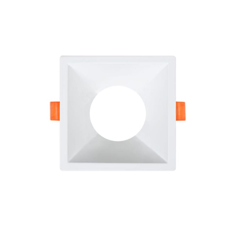 FARETTO DA INCASSO QUADRATO MM 85X85 BIANCO O NERO GHIERA FISSA ANTIABBAGLIAMENTO LAMPADINA GU10 CRISTALENSI LAMPADINE - Cristal