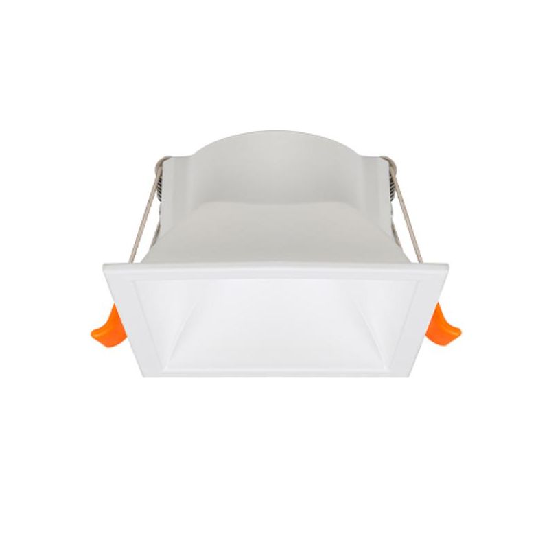 FARETTO DA INCASSO QUADRATO MM 85X85 BIANCO O NERO GHIERA FISSA ANTIABBAGLIAMENTO LAMPADINA GU10 CRISTALENSI LAMPADINE - Cristal