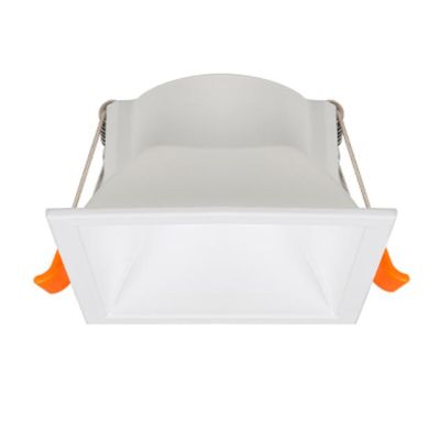 FARETTO DA INCASSO QUADRATO MM 85X85 BIANCO O NERO GHIERA FISSA ANTIABBAGLIAMENTO LAMPADINA GU10 CRISTALENSI LAMPADINE - Cristal