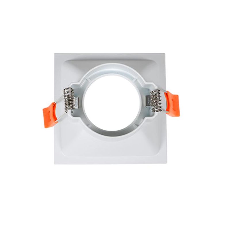 FARETTO DA INCASSO QUADRATO MM 85X85 BIANCO O NERO GHIERA FISSA ANTIABBAGLIAMENTO LAMPADINA GU10 CRISTALENSI LAMPADINE - Cristal