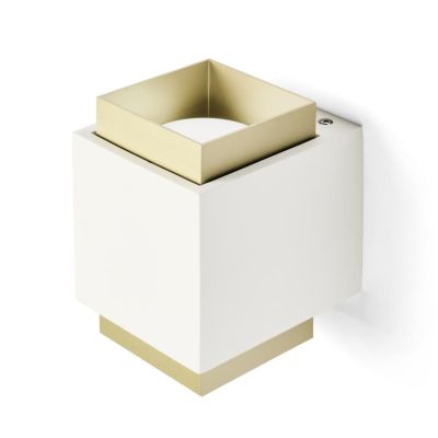 SYME APPLIQUE QUADRATA IN GESSO CON CORNICE IN ALLUMINIO DI 4 COLORI BIEMISSIONE LAMPADINA ATTACCO GX53