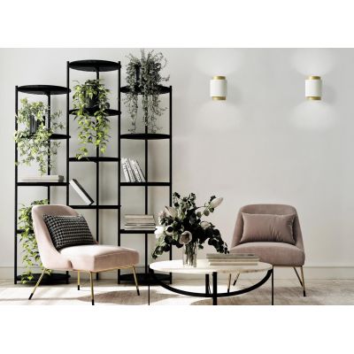 SYME APPLIQUE ROTONDA IN GESSO CON CORNICE IN ALLUMINIO DI 4 COLORI BIEMISSIONE LAMPADINA ATTACCO GX53