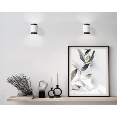 SYME APPLIQUE ROTONDA IN GESSO CON CORNICE IN ALLUMINIO DI 4 COLORI BIEMISSIONE LAMPADINA ATTACCO GX53