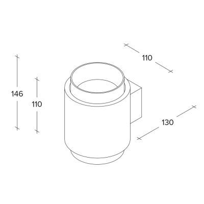 SYME APPLIQUE ROTONDA IN GESSO CON CORNICE IN ALLUMINIO DI 4 COLORI BIEMISSIONE LAMPADINA ATTACCO GX53