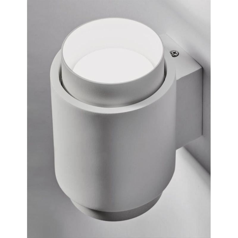 SYME APPLIQUE ROTONDA IN GESSO CON CORNICE IN ALLUMINIO DI 4 COLORI BIEMISSIONE LAMPADINA ATTACCO GX53