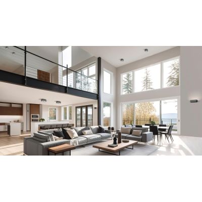 MYSIA 1 PLAFONIERA AD UNA LUCE IN GESSO BIANCO O GRIGIO TONDEGGIANTE LAMPADINA ATTACCO GX53 MODERNA