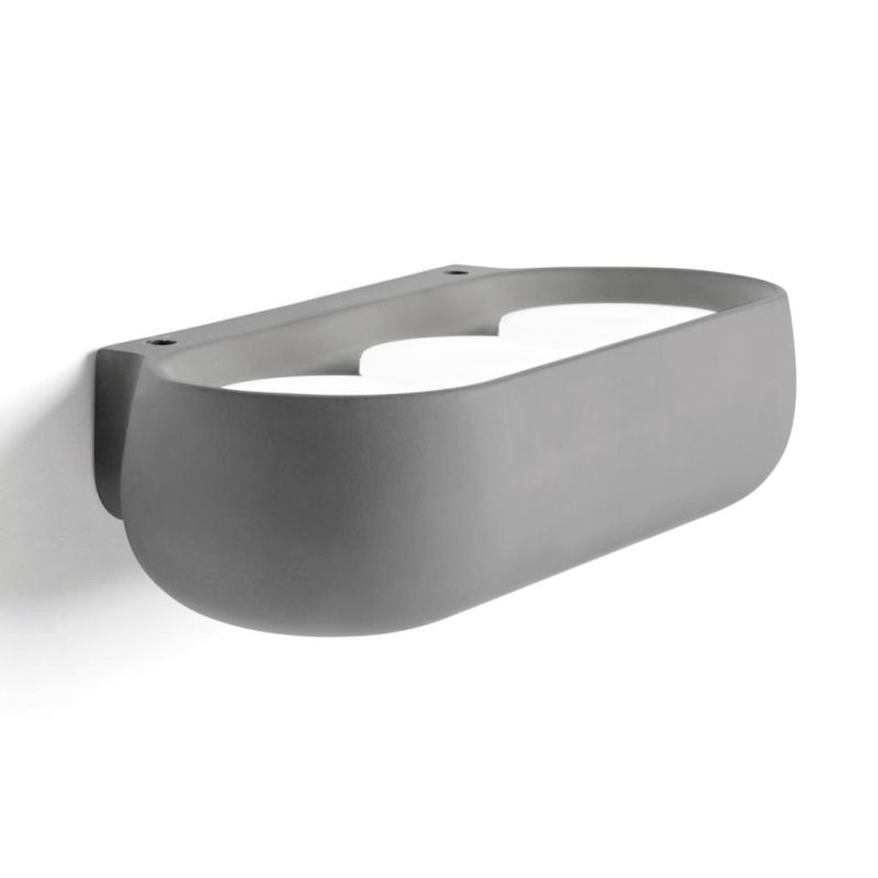 MYSIA 3 APPLIQUE 3 LUCI IN GESSO BIANCO O GRIGIO TONDEGGIANTE LAMPADINE ATTACCO GX53 MODERNA