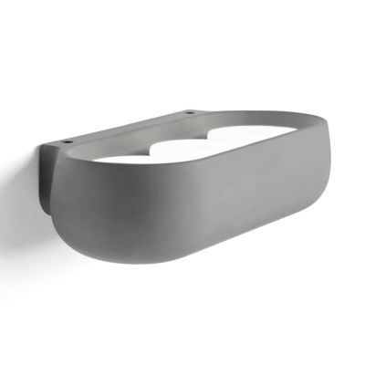 MYSIA 3 APPLIQUE 3 LUCI IN GESSO BIANCO O GRIGIO TONDEGGIANTE LAMPADINE ATTACCO GX53 MODERNA