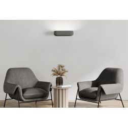 MYSIA 3 APPLIQUE 3 LUCI IN GESSO BIANCO O GRIGIO TONDEGGIANTE LAMPADINE ATTACCO GX53 MODERNA 2