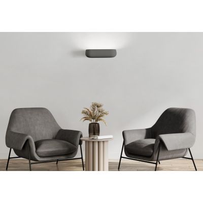 MYSIA 3 APPLIQUE 3 LUCI IN GESSO BIANCO O GRIGIO TONDEGGIANTE LAMPADINE ATTACCO GX53 MODERNA