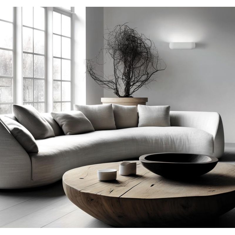 MYSIA 3 APPLIQUE 3 LUCI IN GESSO BIANCO O GRIGIO TONDEGGIANTE LAMPADINE ATTACCO GX53 MODERNA