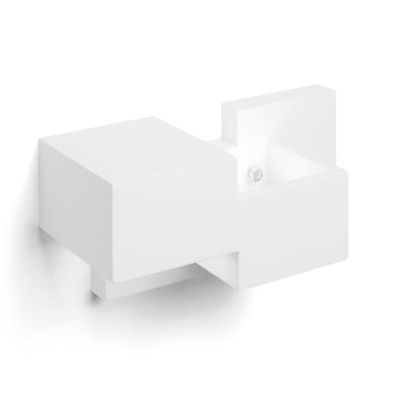 SIDE SMALL APPLIQUE UP & DOWN IN GESSO BIANCO MODERNA CON LAMPADINE ATTACCO GX53