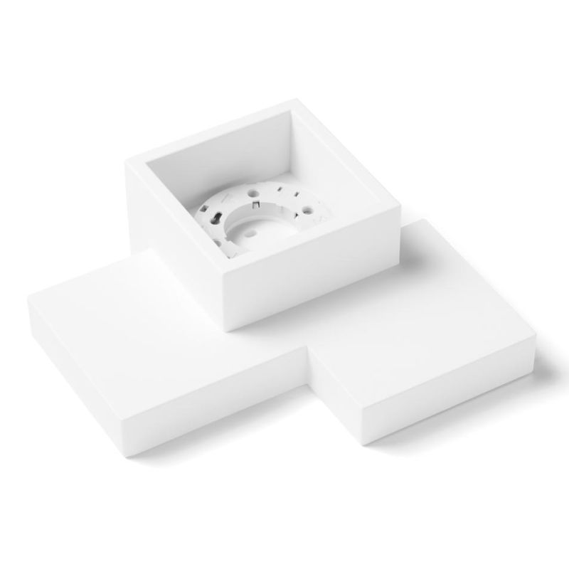 SIDE SMALL PICCOLA PLAFONIERA IN GESSO BIANCO MODERNA CON LAMPADINA ATTACCO GX53