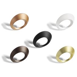 OLO LAMPADA DA PARETE OVALE IN ALLUMINIO 5 COLORI LED 33W LUCE 2700-3000-4000K MODERNA