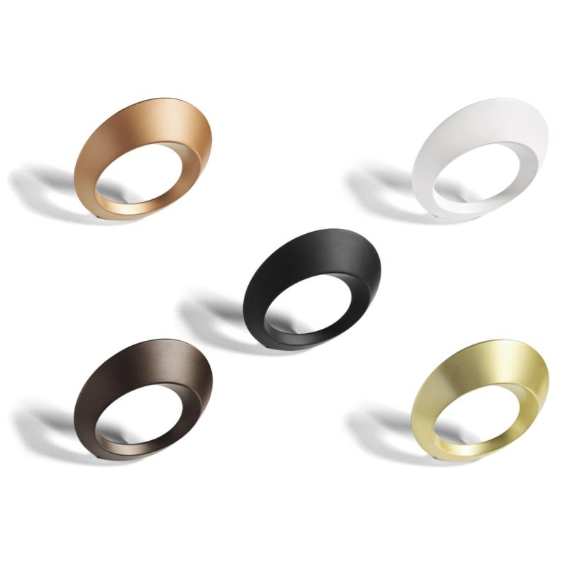OLO LAMPADA DA PARETE OVALE IN ALLUMINIO 5 COLORI LED 33W LUCE 2700-4000K MODERNA