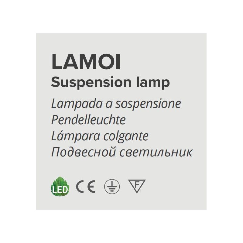 LAMOI SOSPENSIONE D40 CM METALLO TRAFORATO 4 COLORI LED 49W LUCE 2700K-3000K MODERNA