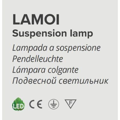 LAMOI SOSPENSIONE D40 CM METALLO TRAFORATO 4 COLORI LED 49W LUCE 2700K-3000K MODERNA