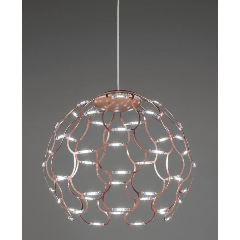 LAMOI SOSPENSIONE D40 CM METALLO TRAFORATO 4 COLORI LED 49W LUCE 2700K-3000K MODERNA