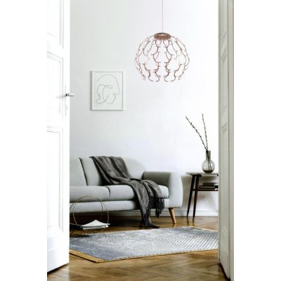 LAMOI SOSPENSIONE D40 CM METALLO TRAFORATO 4 COLORI LED 49W LUCE 2700K-3000K MODERNA