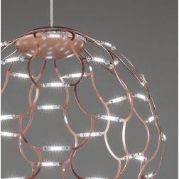 LAMOI SOSPENSIONE D40 CM METALLO TRAFORATO 4 COLORI LED 49W LUCE 2700K-3000K MODERNA 2