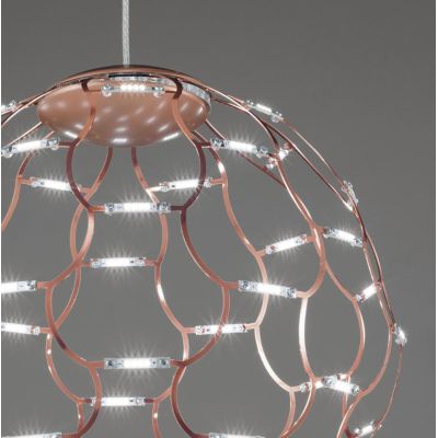 LAMOI SOSPENSIONE D40 CM METALLO TRAFORATO 4 COLORI LED 49W LUCE 2700K-3000K MODERNA