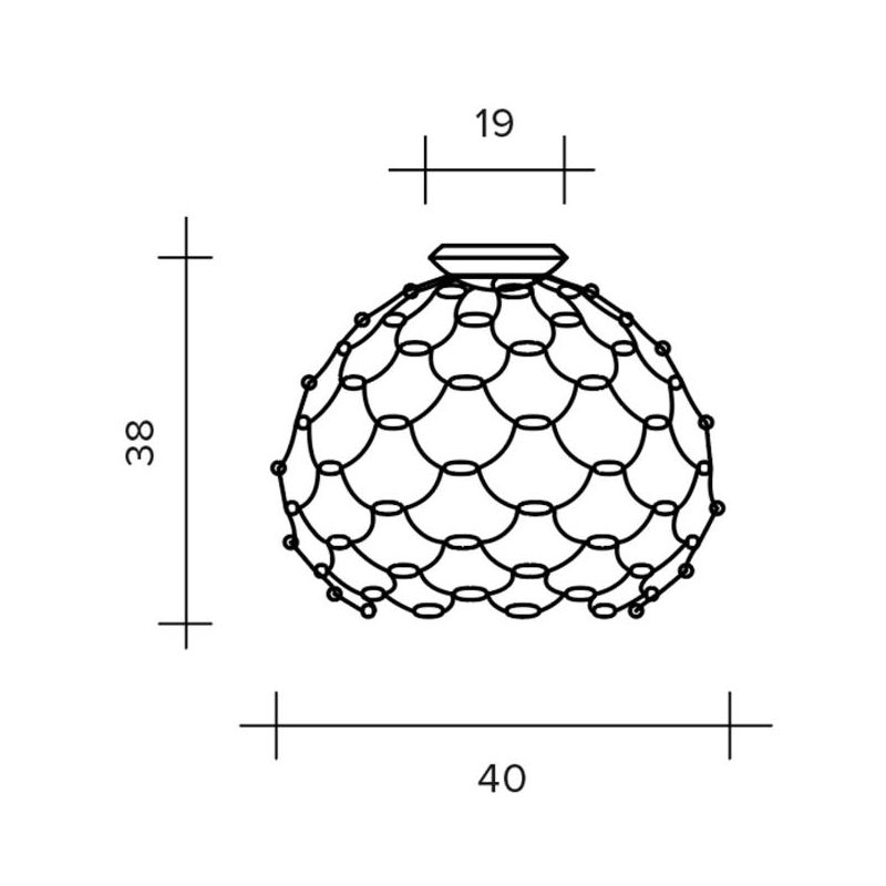 LAMOI PLAFONIERA D40 CM IN METALLO TRAFORATO 4 COLORI LED 49W LUCE 2700K-3000K MODERNA