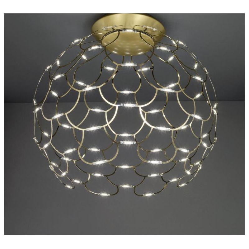 LAMOI PLAFONIERA D40 CM IN METALLO TRAFORATO 4 COLORI LED 49W LUCE 2700K-3000K MODERNA